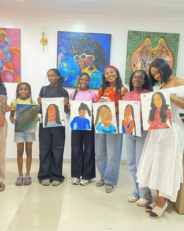 Book a guided family art session in Lagos at Alali, Victoria Island. Painting for all ages, no experience needed, every family member included.