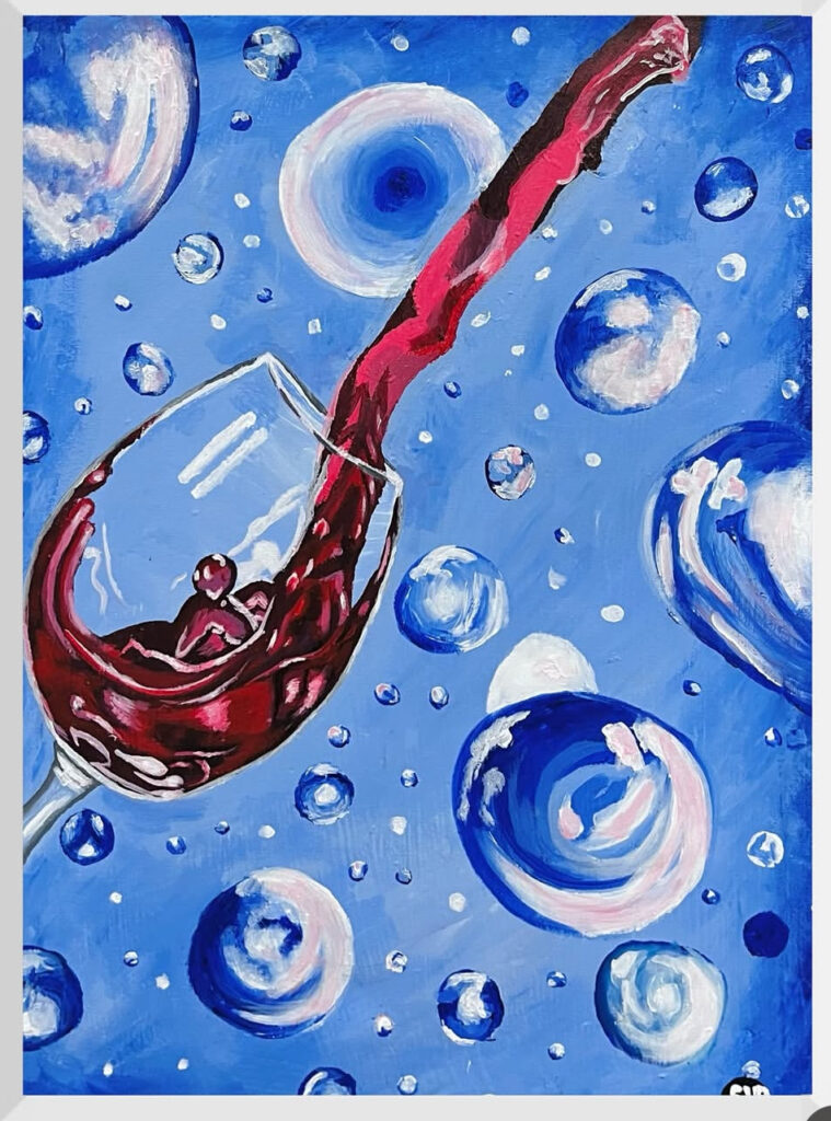 Sip and Paint . NG on a large board