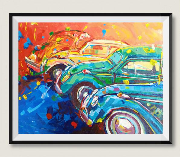 Colorful Vintage Cars