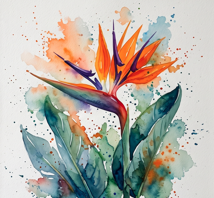 watercolour Nigerian plants - learn to draw at alali
